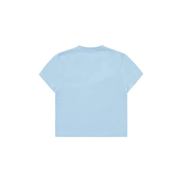 Áo Thun Crop ADLV Symbol Half Tone Print Xanh Dương