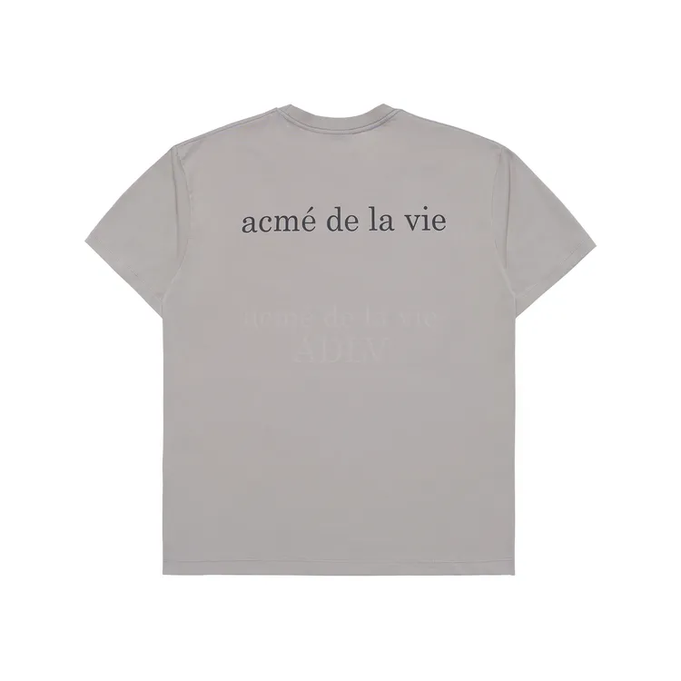 Áo Thun ADLV Basic Logo Bio Washing Xám