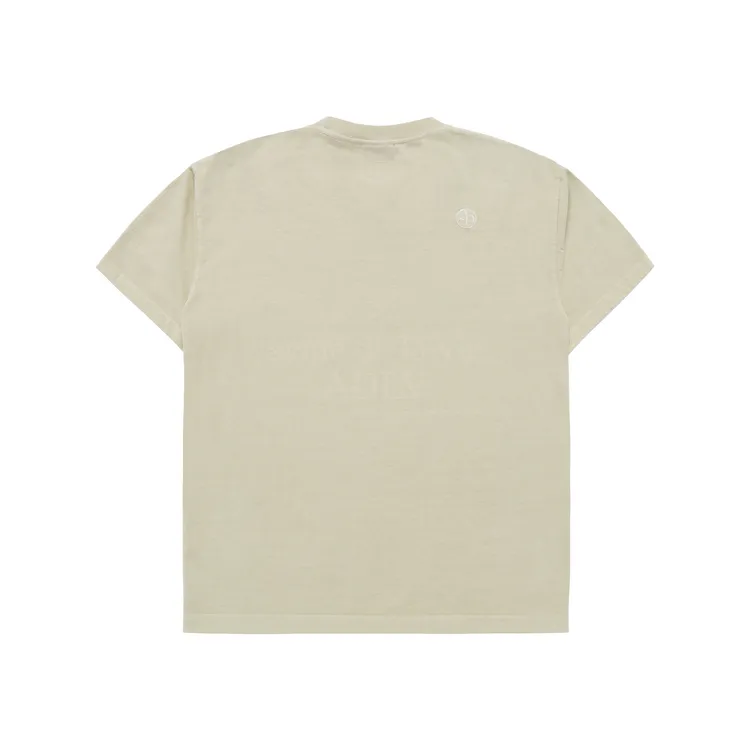Áo Thun Basic Logo Pigment Washing Trắng Ngà