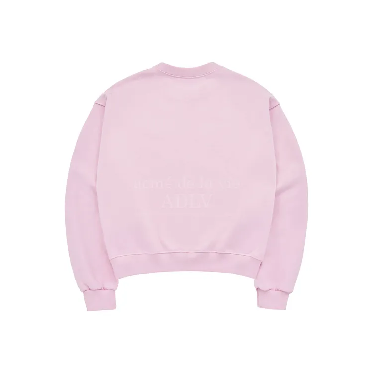 Áo Nỉ Varsity Logo Embossing Needlework Hồng