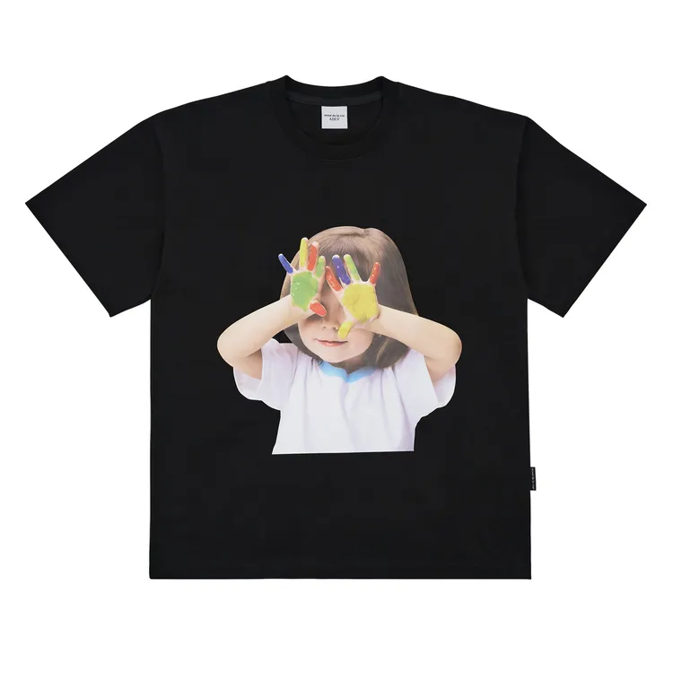 Áo Thun ADLV Baby Face Colorful Hands Đen