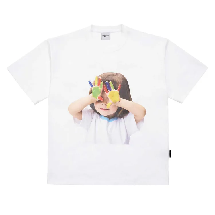 Áo Thun ADLV Baby Face Colorful Hands Trắng