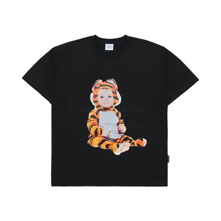 Áo Thun ADLV Baby Face Baby Tiger Đen