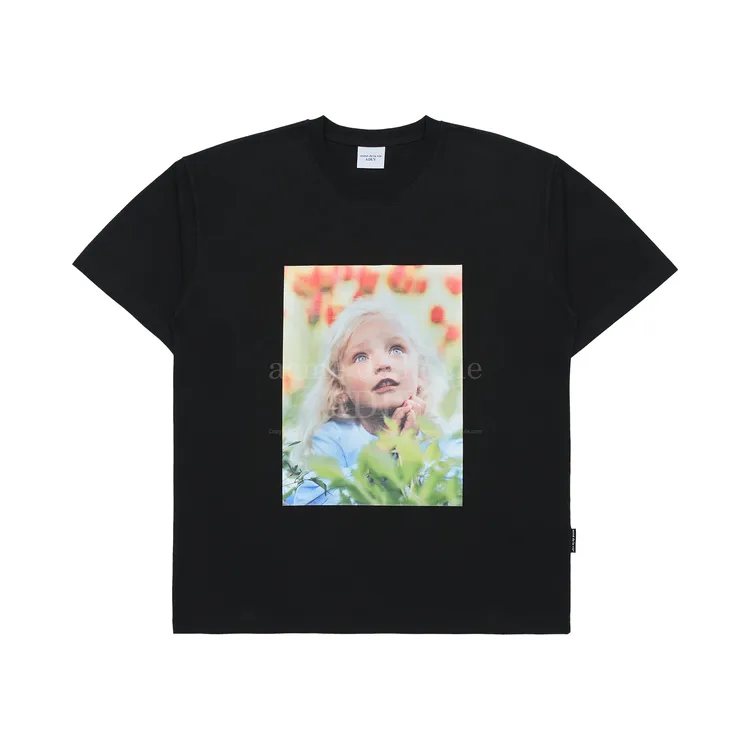 Áo Thun ADLV Baby Face Flower Garden Girl Đen