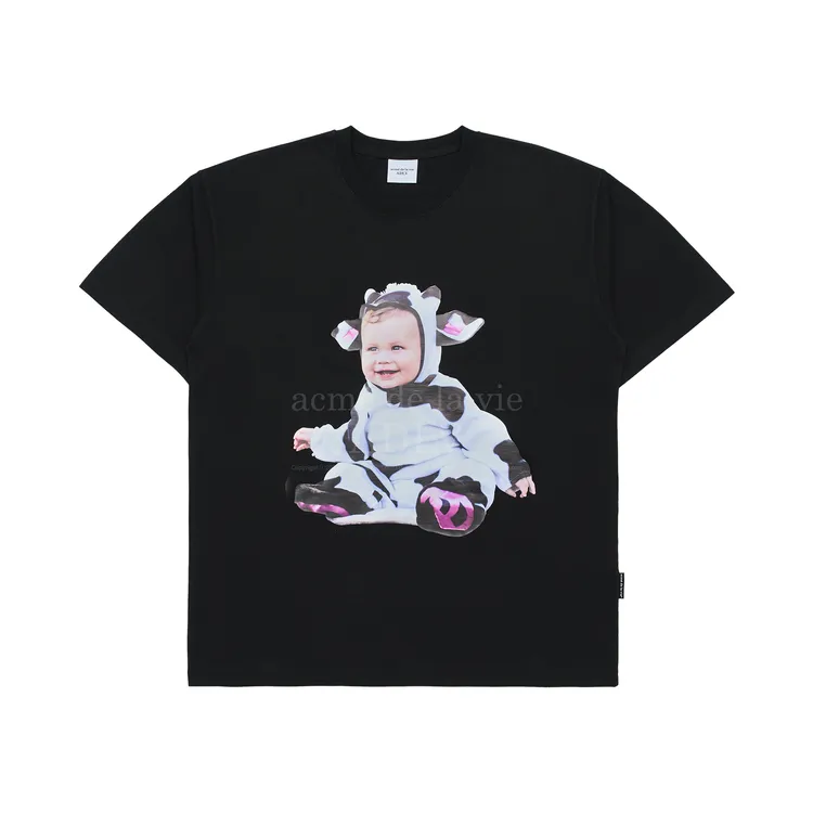 Áo Thun ADLV Baby Face Milk Cow Doll Đen