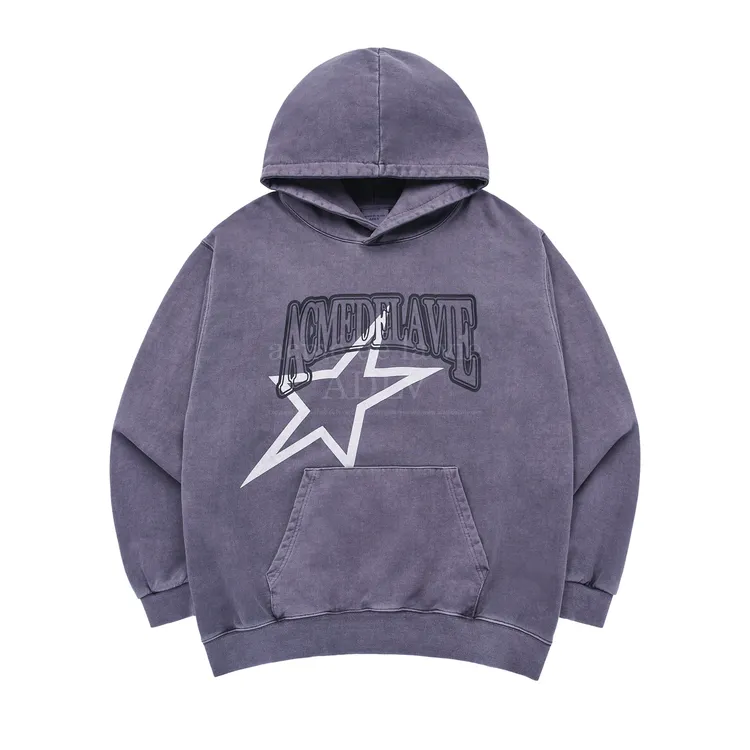 Áo Hoodie Mài Star Ae Logo Pigment Tím
