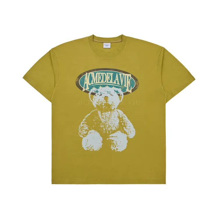 Áo Thun Vintage Overlab Bear Vàng