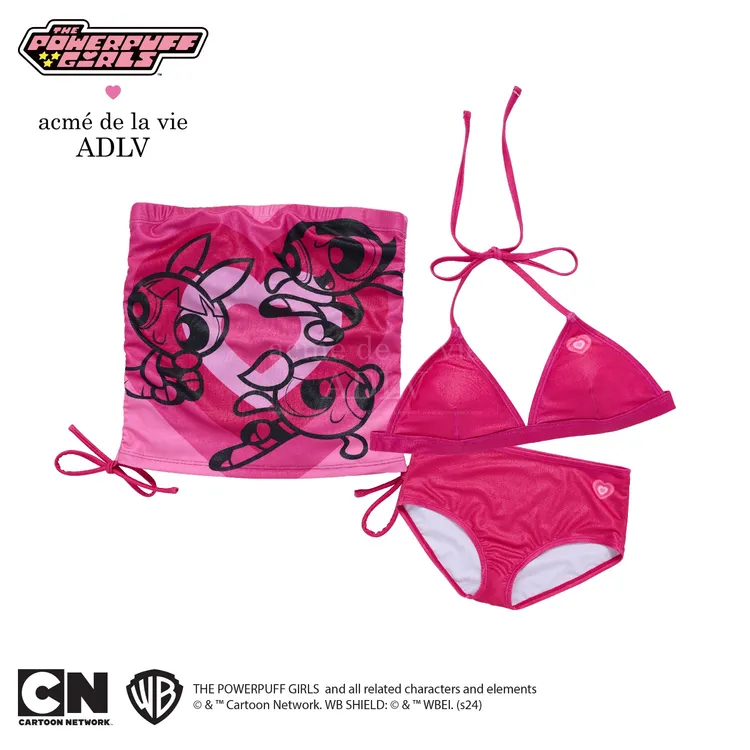 [The Powerpuff Girls X Acmedelavie] Set Bikini Tube Top Đỏ