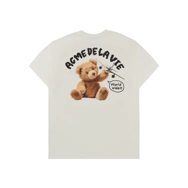 Áo Thun ADLV World Wide Airplane Bear Artwork Kem