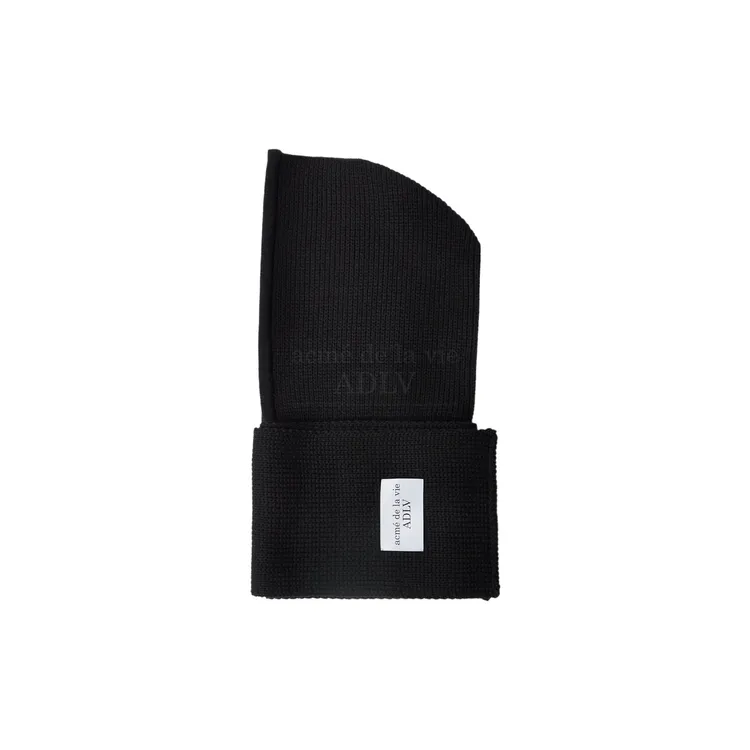 Khăn Quàng Cổ Basic Logo Jacquard Balaclava Đen