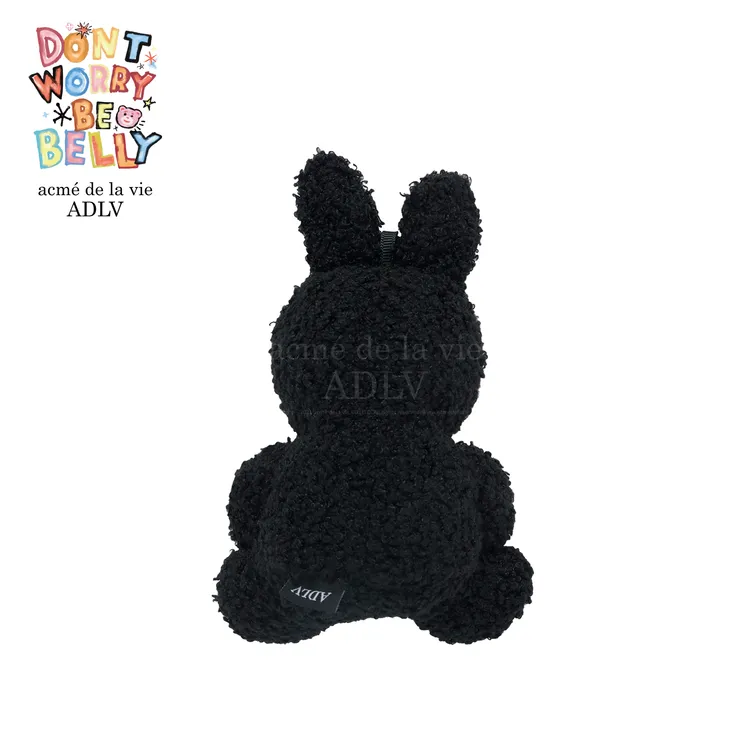 Móc Chìa Khóa Fuzzy Rabbit Bellly Đen