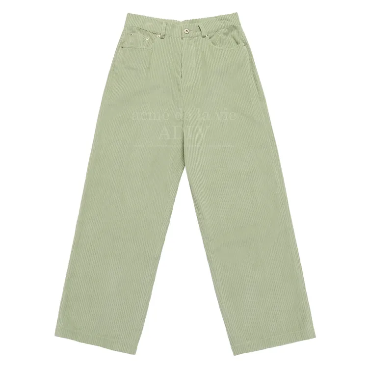 Quần Wide Big Corduroy Xanh Mint