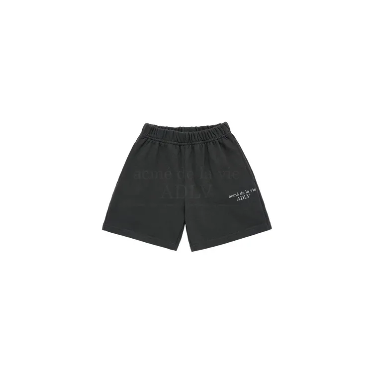 [KIDS] Quần Shorts Basic Logo Than Chì