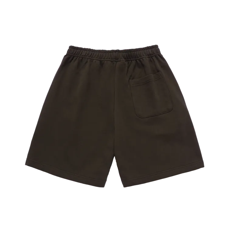 Quần Short Upside Down Basic Logo Nâu