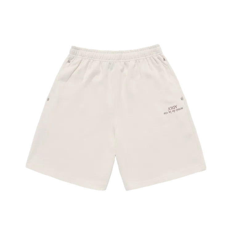 Quần Short Upside Down Basic Logo Kem