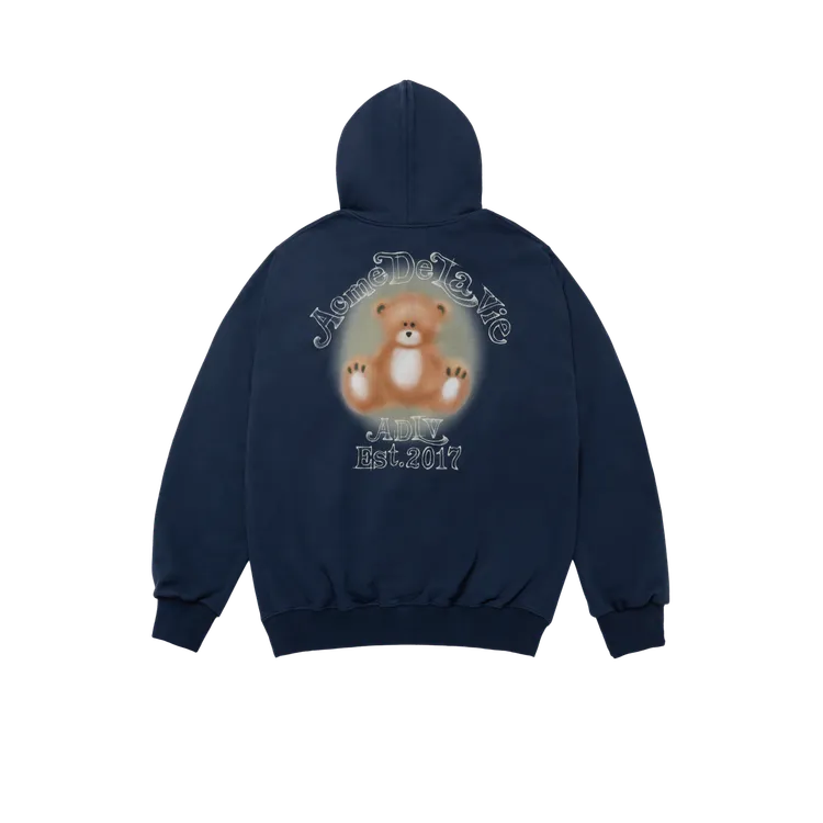 Áo Hoodie Blur Sketch Bear Xanh Navy