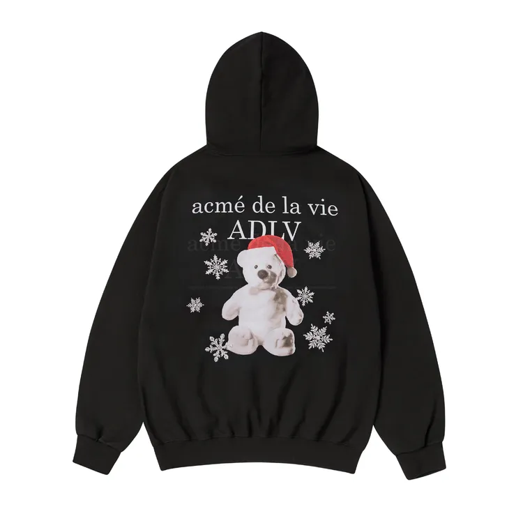 Áo Hoodie Snow Bear Đen