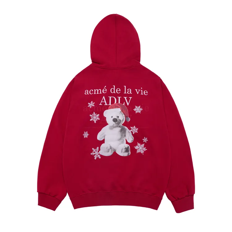 Áo Hoodie Snow Bear Đỏ Đậm