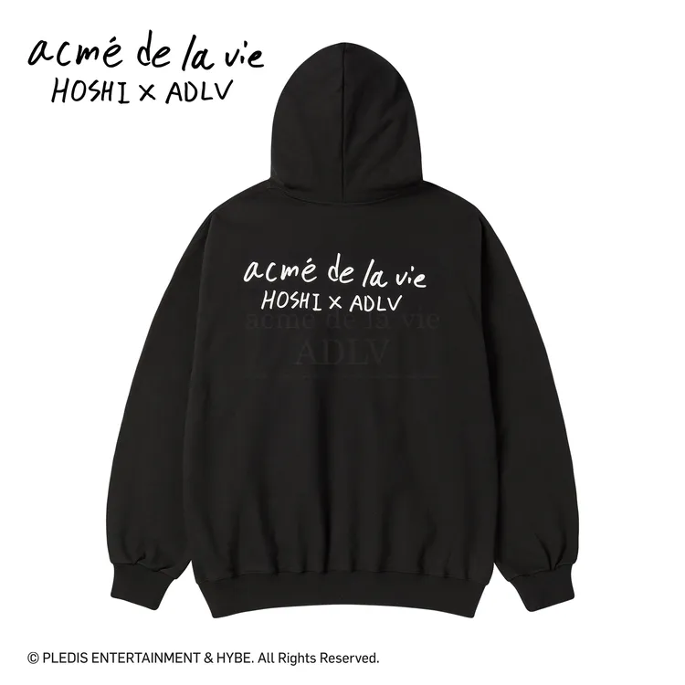 [Hoshi X ADLV] Áo Hoodie Wappen Muối Đen