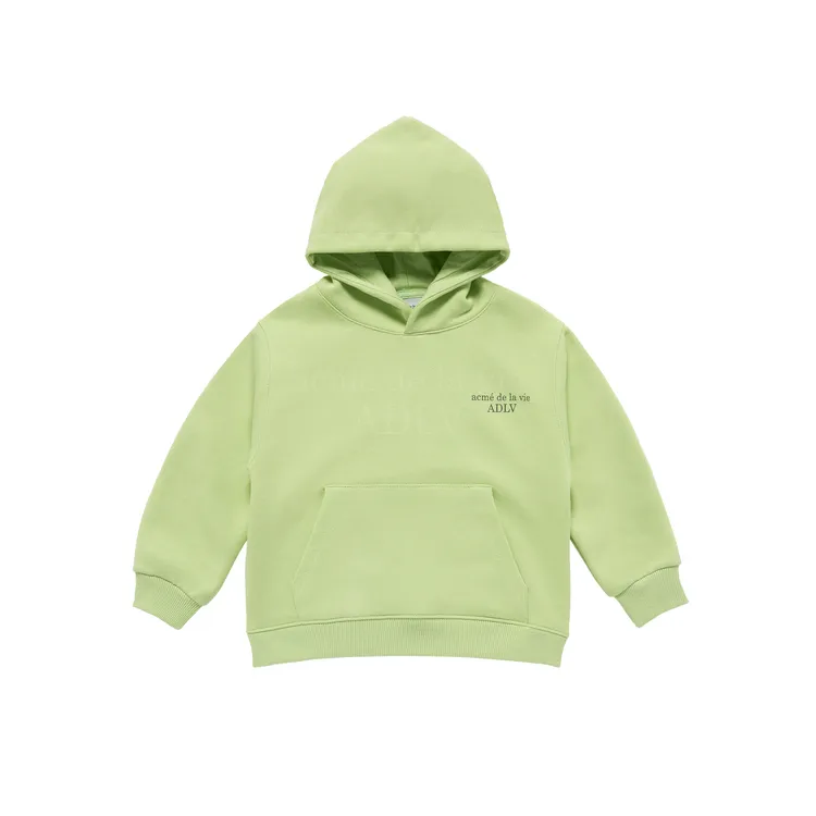 [KIDS] Áo Hoodie Basic Logo Xanh Lá Sáng