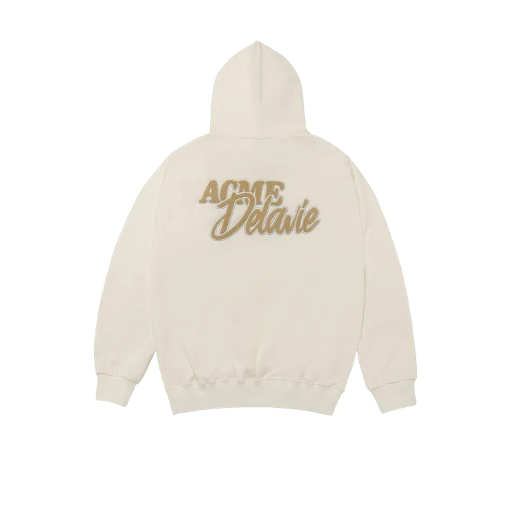 Áo Hoodie Round Script Boucle Logo Kem