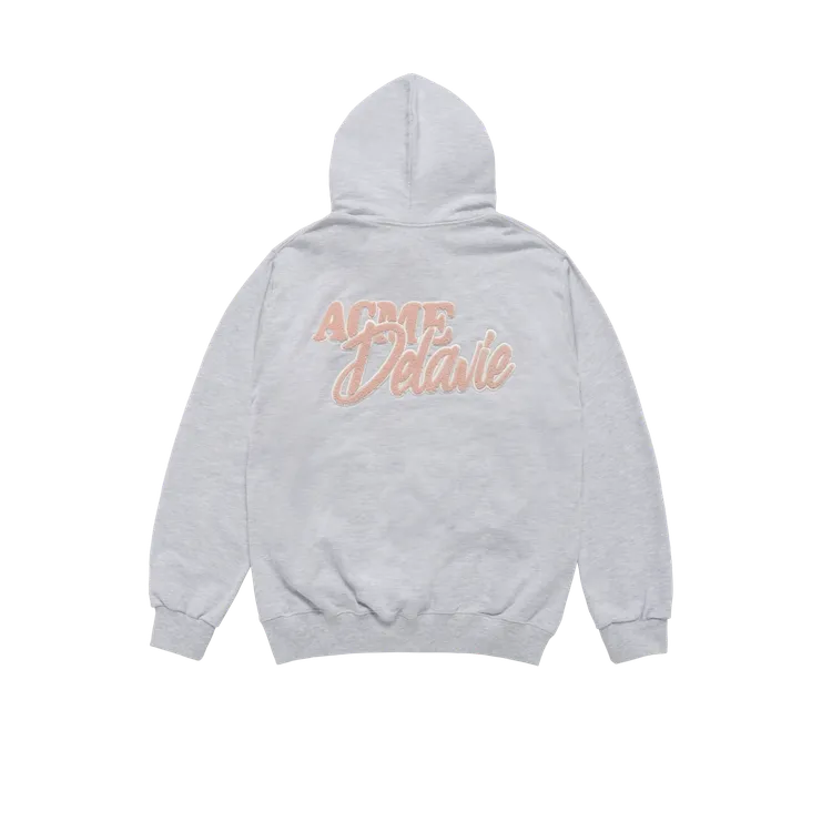 Áo Hoodie Round Script Boucle Logo Xám