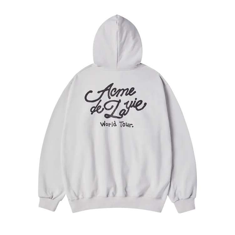 Áo Hoodie World Tour Script Logo Xám