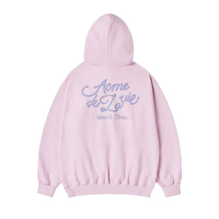 Áo Hoodie World Tour Script Logo Hồng Nhạt