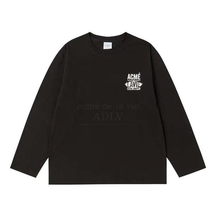 Áo Thun Dài Tay Grunge Reversal Logo Đen
