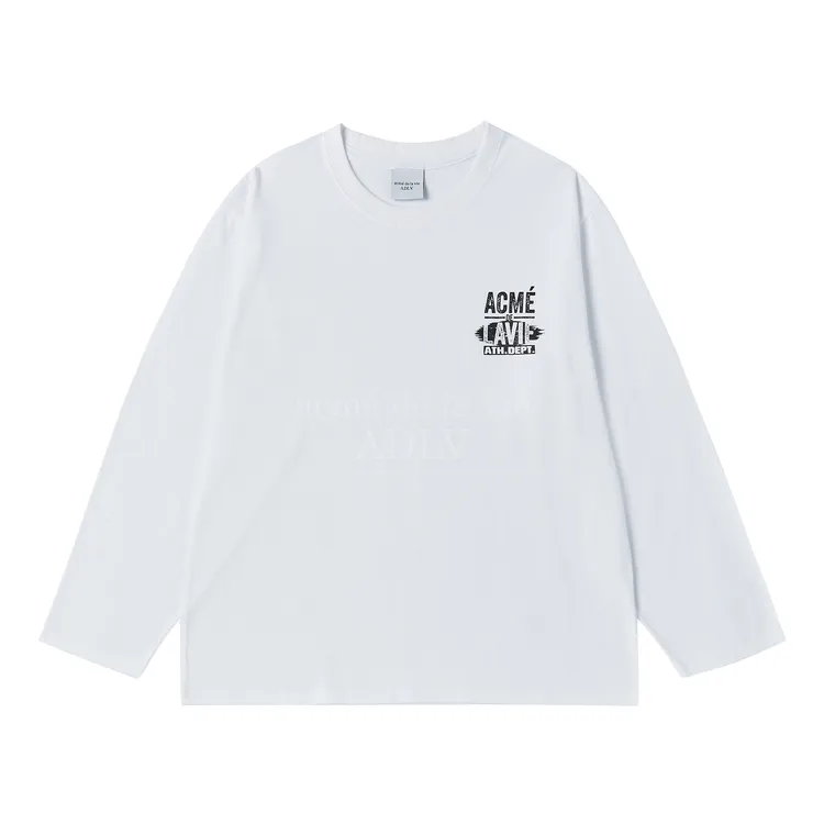 Áo Thun Dài Tay Grunge Reversal Logo Trắng