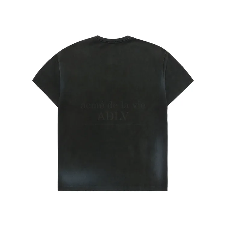 Áo Thun Metal Logo Washed Đen