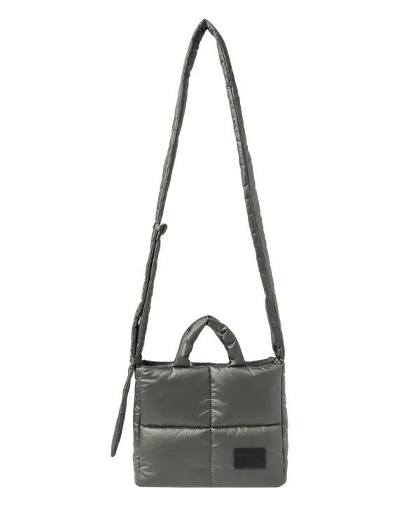 Túi tote chần bông Mini Square Than chì