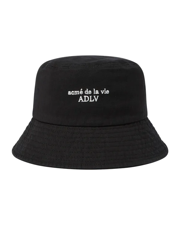Mũ Bucket Basic Logo Đen