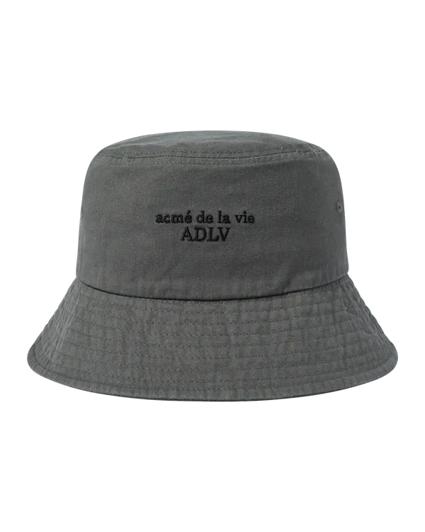 Mũ Bucket Basic Logo Than chì