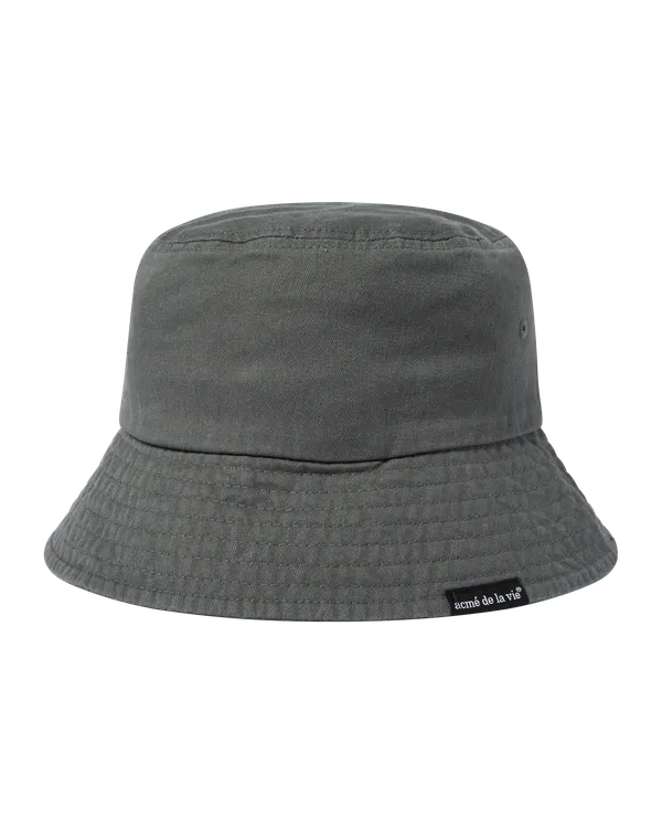 Mũ Bucket Basic Logo Than chì