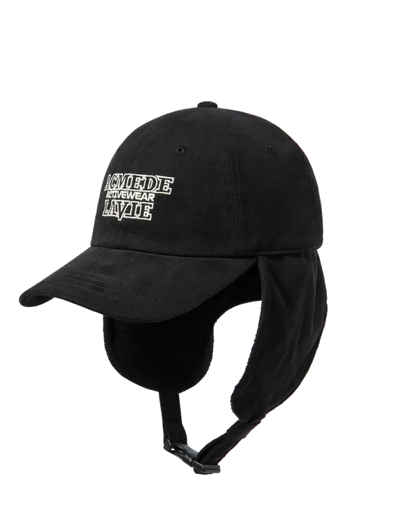 Mũ Bóng Chày Earmuffs Patch Đen