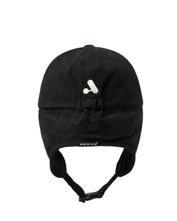 Mũ Bóng Chày Earmuffs Patch Đen