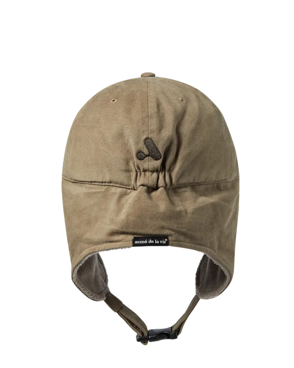 Mũ Bóng Chày Earmuffs Patch Nâu
