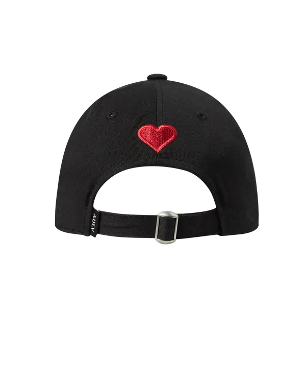 Mũ B&oacute;ng Ch&agrave;y Cotton Ball Love ADLV Đen