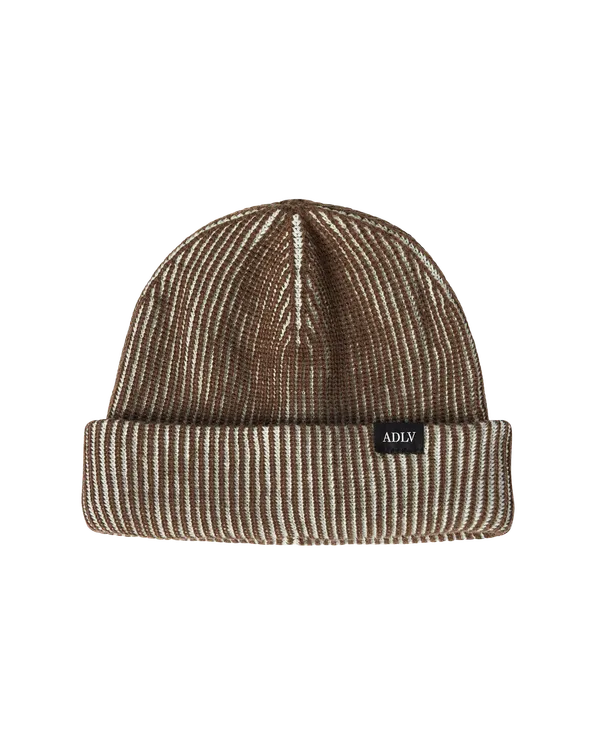 Mũ Beanie Two Tone Label Point Nâu