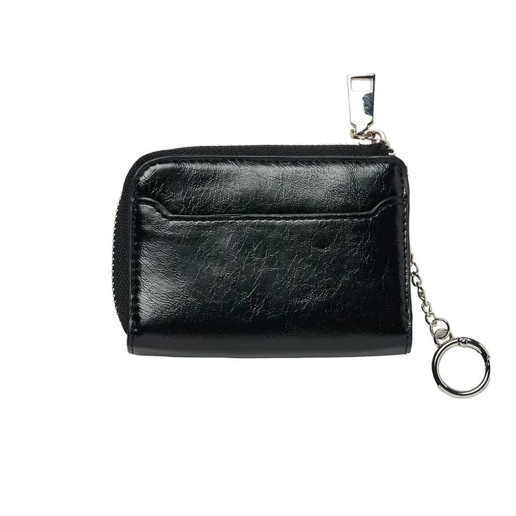 Ví đựng thẻ kéo khóa ADLV Đen