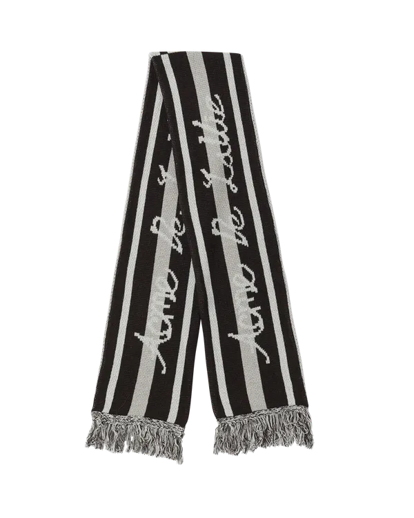 Khăn Choàng Jacquard Logo Đen