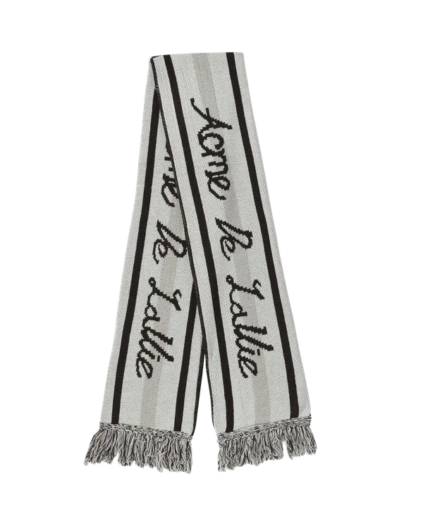 Khăn Choàng Jacquard Logo Đen