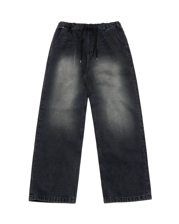 Quần Denim Full Banding Washing Đen