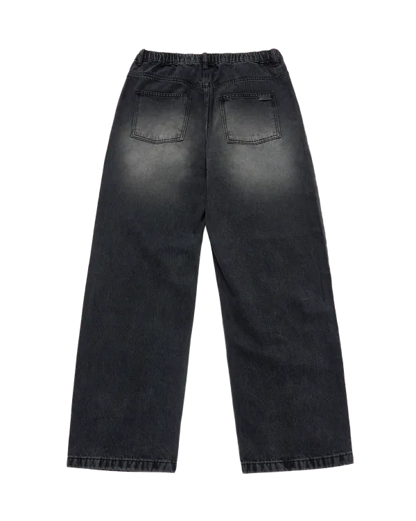 Quần Denim Full Banding Washing Đen