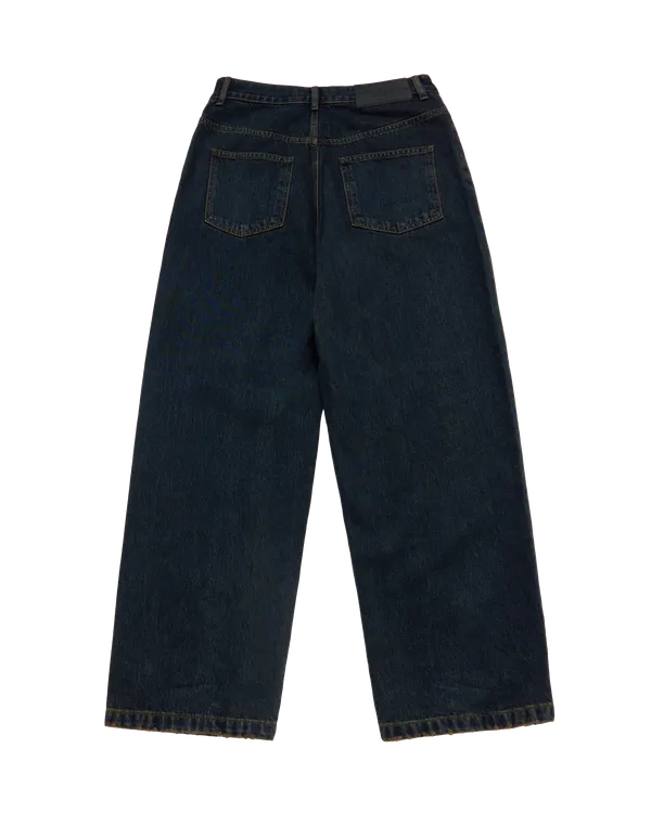 Quần Denim Tapered Fit Washing Đen