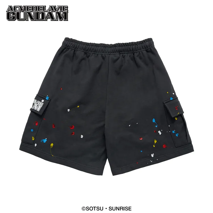 Quần shorts cargo MOBILE SUIT GUNDAM Painting Than chì