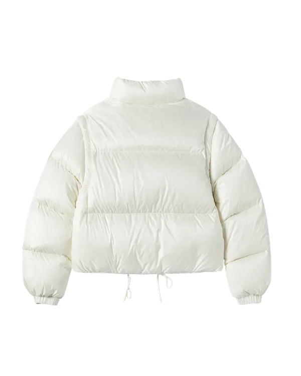 Áo Khoác nữ Detachable Crop Duck Down Trắng ngà