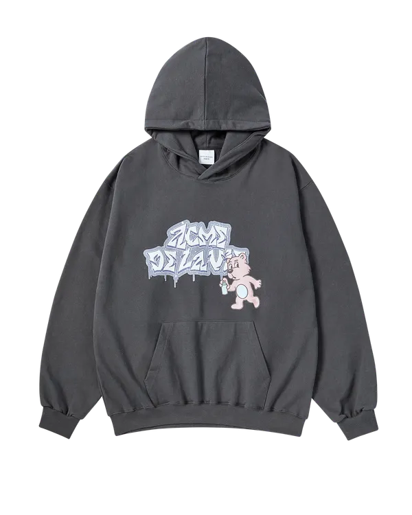 Áo Hoodie Ac Bear Spray Than chì