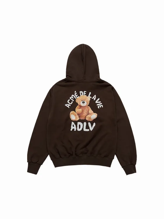 &Aacute;o Hoodie NEW TEDDY BEAR (BEAR DOLL) N&acirc;u đậm